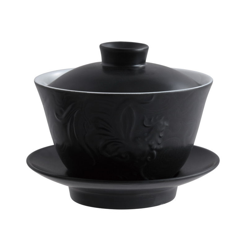 Jean Boggio Chinese Zodiac Rooster Cup & Saucer Black JB00915B