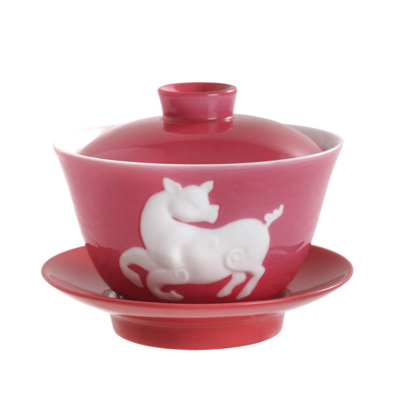 Jean Boggio Chinese Zodiac Pig Cup & Saucer JB00917