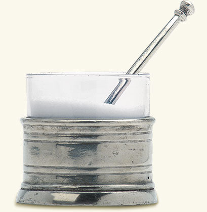 Match Pewter Salt Cellar With Spoon 715