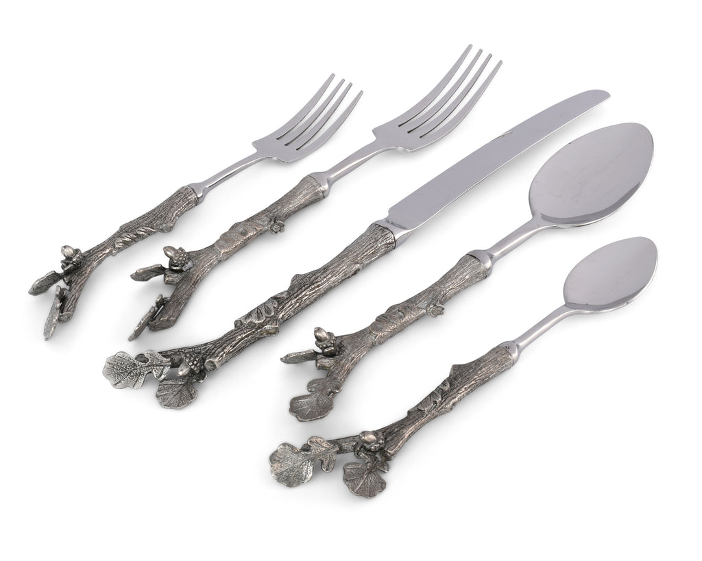 Vagabond House Majestic Forest Acorn Flatware Set L1