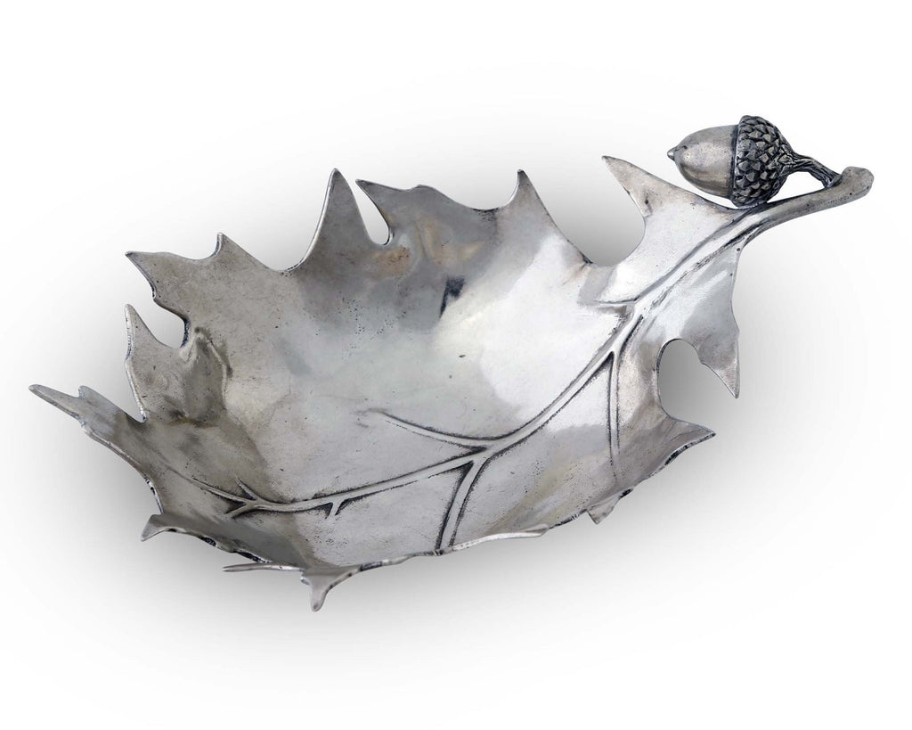 Vagabond House Majestic Forest Pewter Forest Leaf Dish L916F