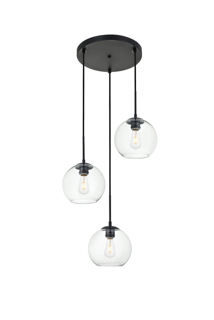 Elegant Lighting Pendant Light LD2208BK