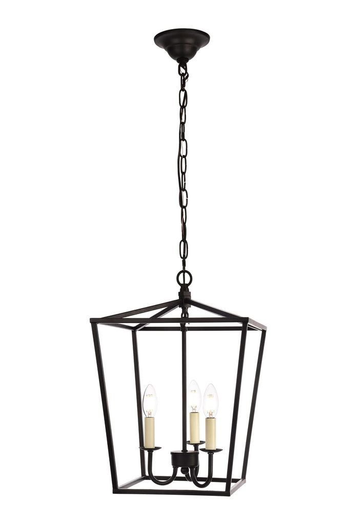 Elegant Lighting Pendant Light LD6008D12BK