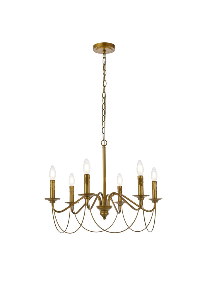 Elegant Lighting Pendant Light LD7048D24BR