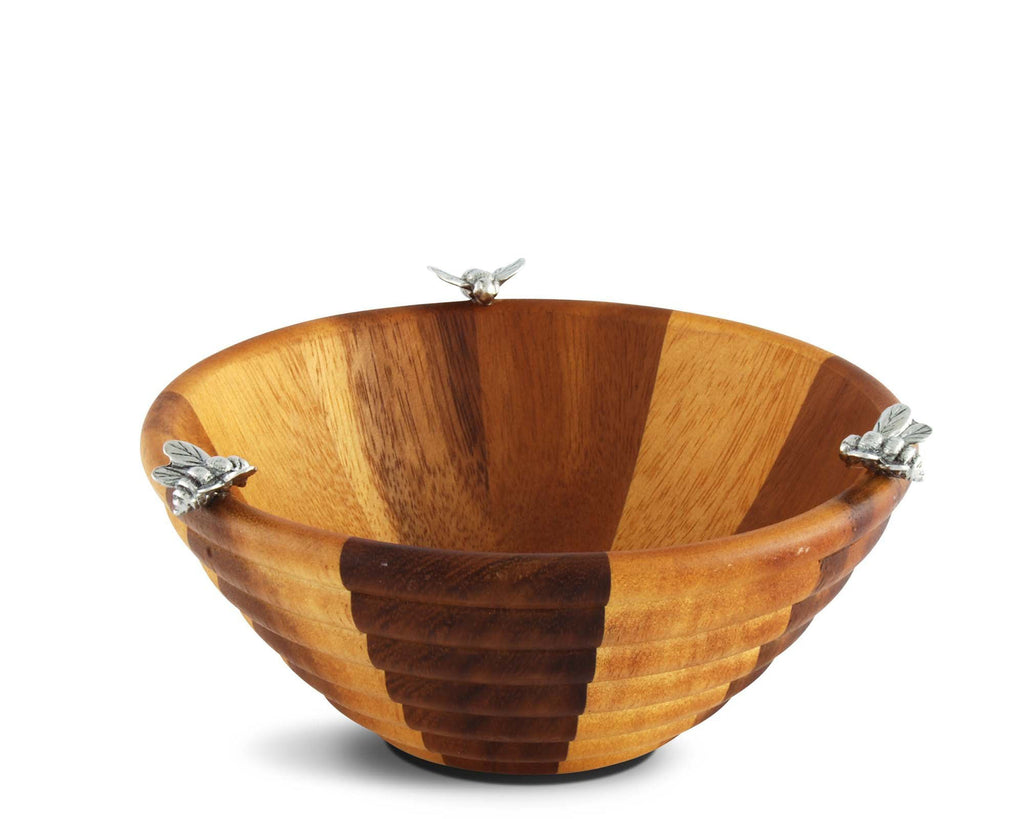 Vagabond House Arche of Bees Bee Hive Salad Bowl Single Serve N220BS-1