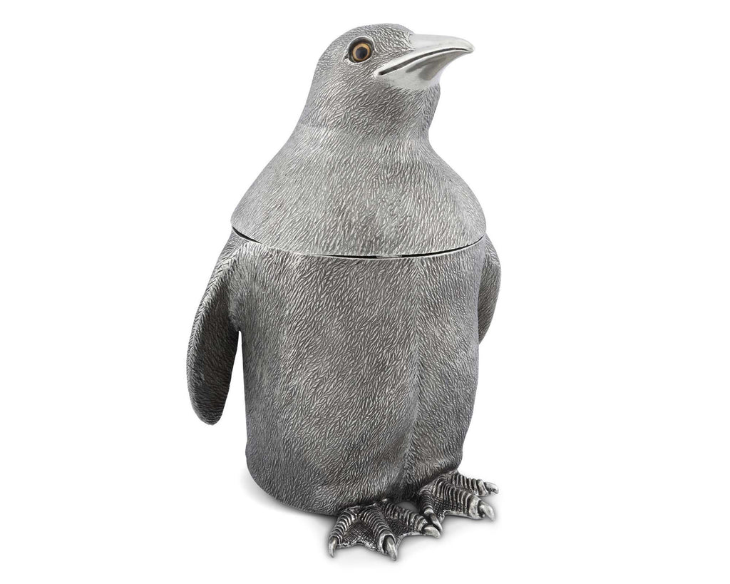 Vagabond House Sea and Shore Pewter Penguin Ice Bucket O103PN