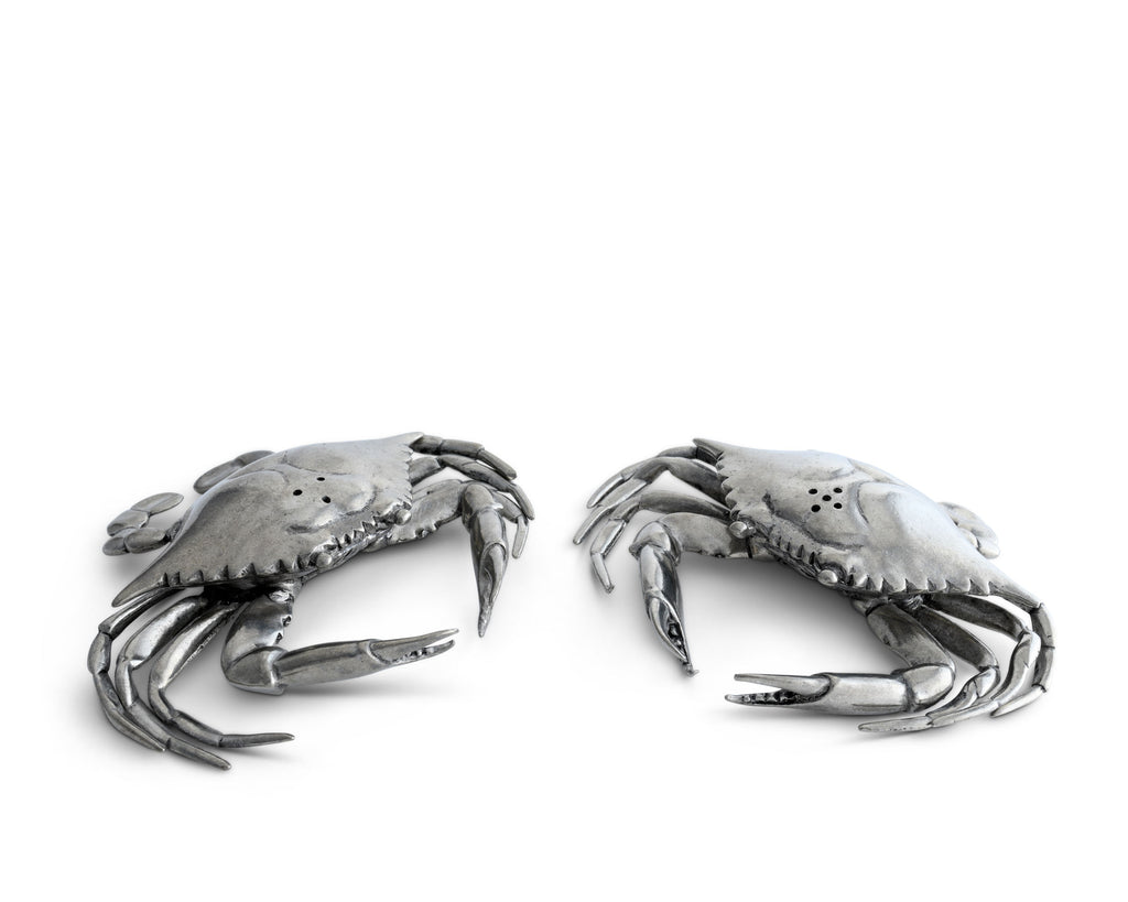 Vagabond House Sea and Shore Pewter Blue Crabs Salt & Pepper Set O116B