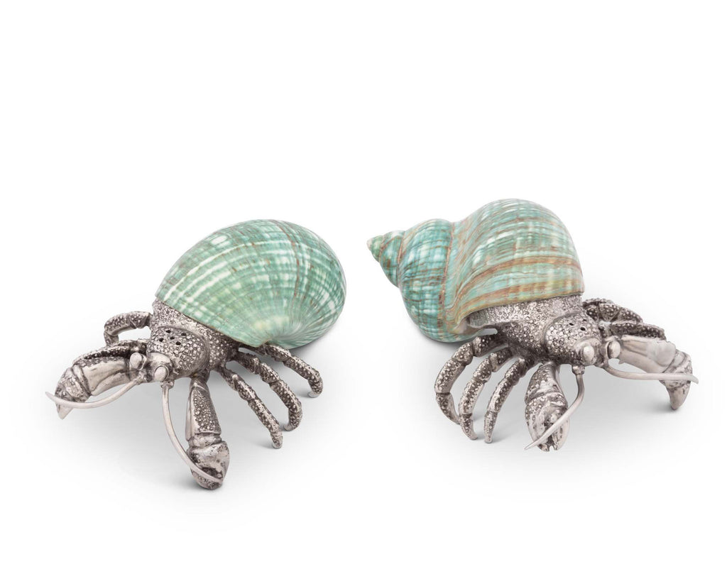 Vagabond House Sea and Shore Crab Shell Salt and Pepper O116H