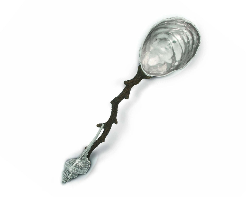 Vagabond House Sea and Shore Pewter & Bronze Oyster Coral Serving Spoon O17