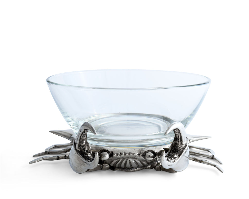 Vagabond House Sea and Shore Peeping Blu Crab Dip Bowl O180CR