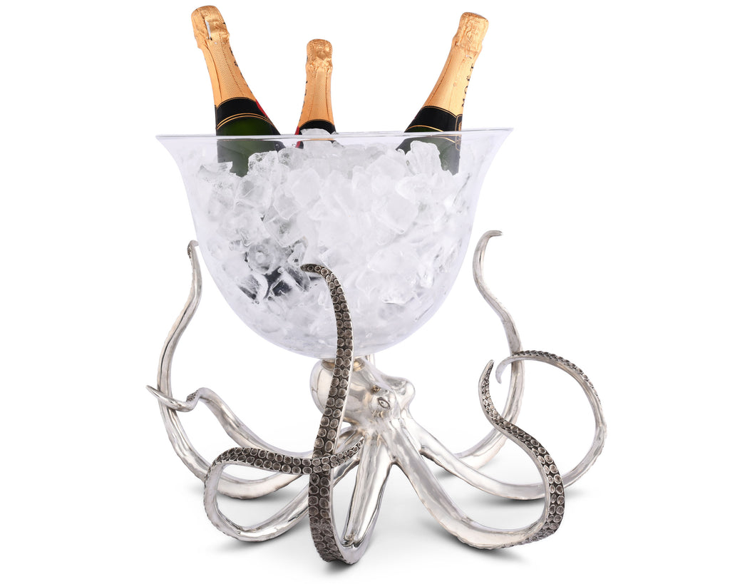 Vagabond House Sea and Shore Octopus Glass Ice Tub O419O