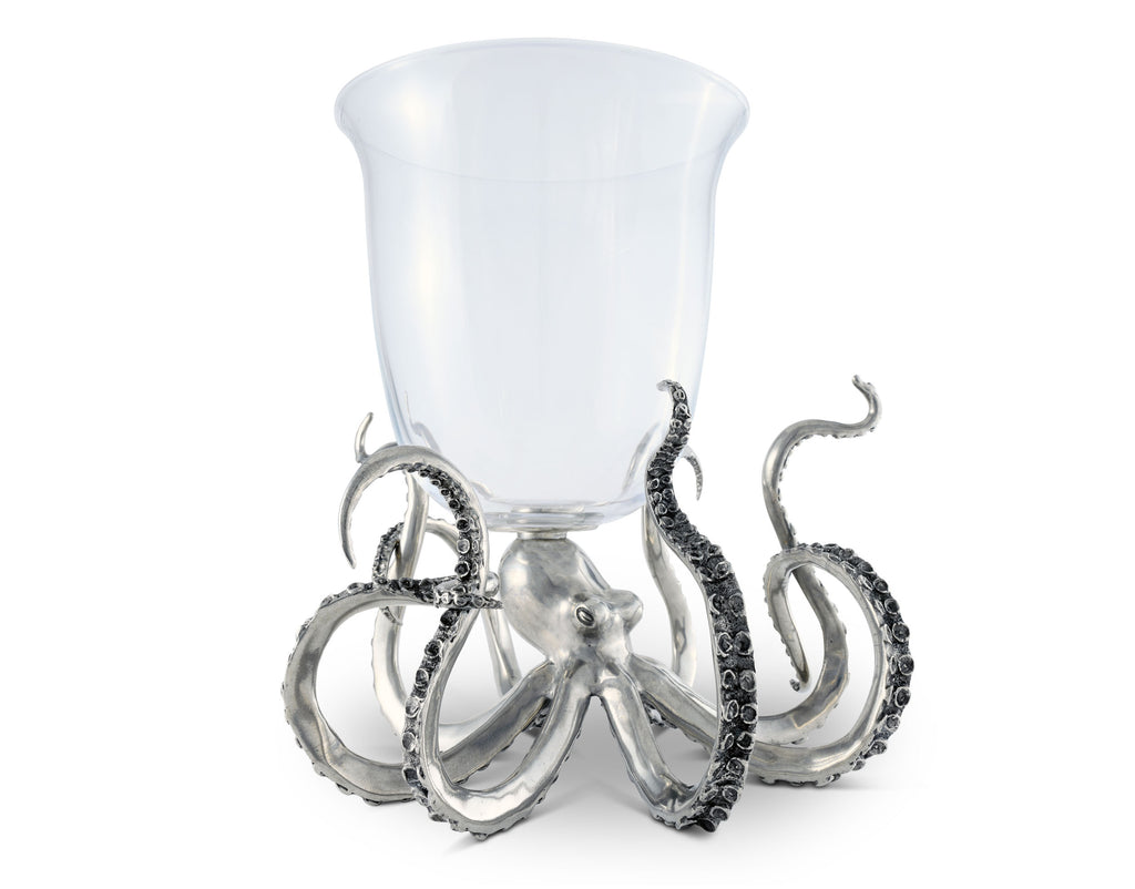Vagabond House Sea and Shore Octopus Glass Ice Bucket O421O