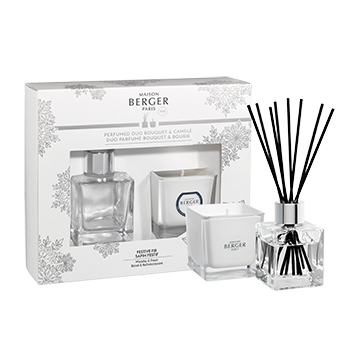 Lampe Berger Festive Fir Mini Duo Candle and Reed Diffuser Gift Set