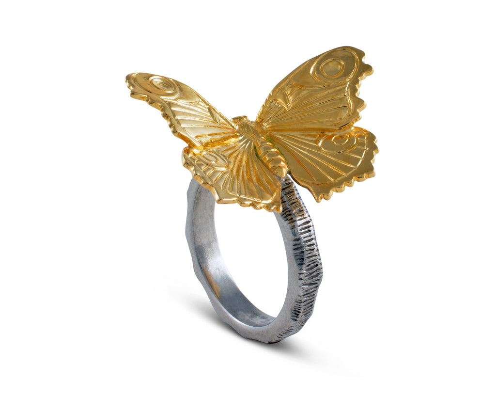 Vagabond House Garden Friends Gold Butterfly Napkin Ring R115GB-1