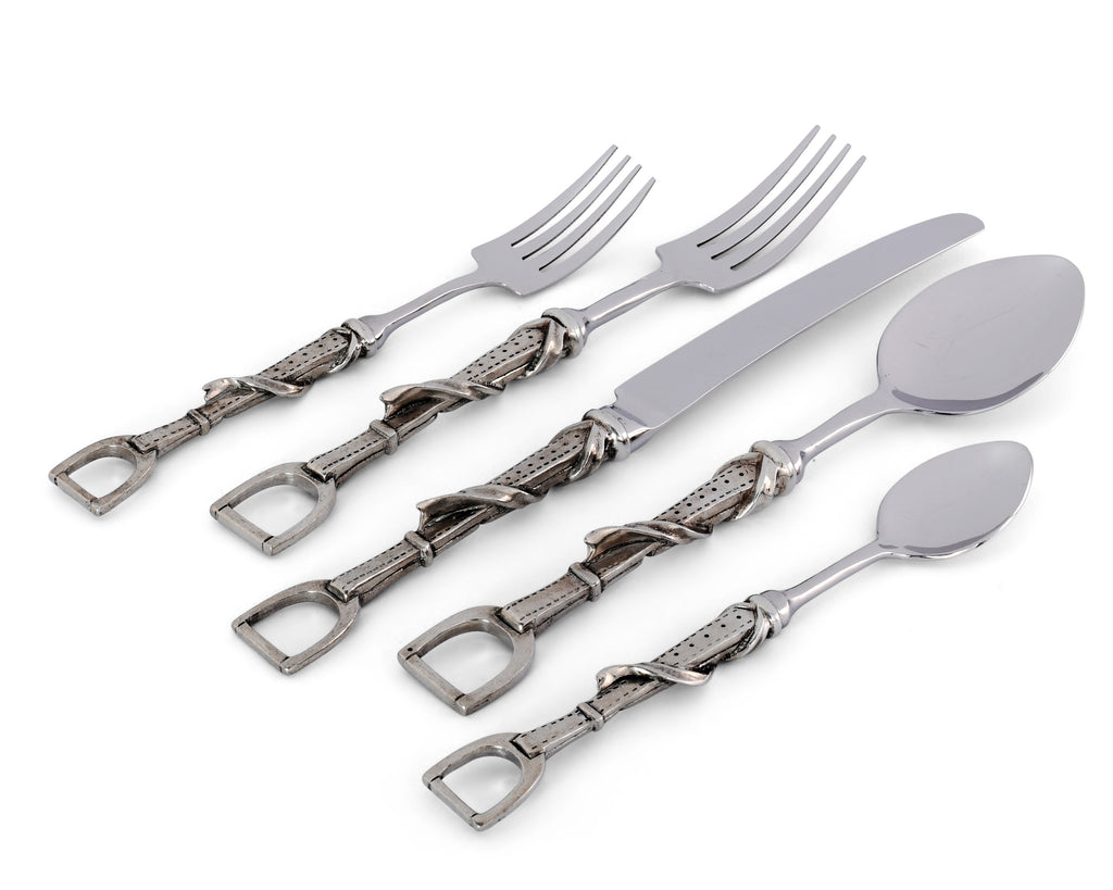 Vagabond House Equestrian Stirrup Flatware S1