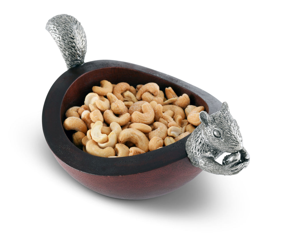 Vagabond House Woodland Creatures Squirrel Head and Tail Nut Bowl Sm S208S