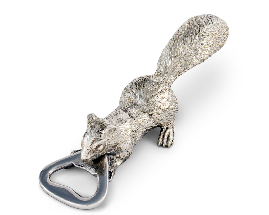 Vagabond House Woodland Creatures Squirrel Pewter Bottle Opener S9S