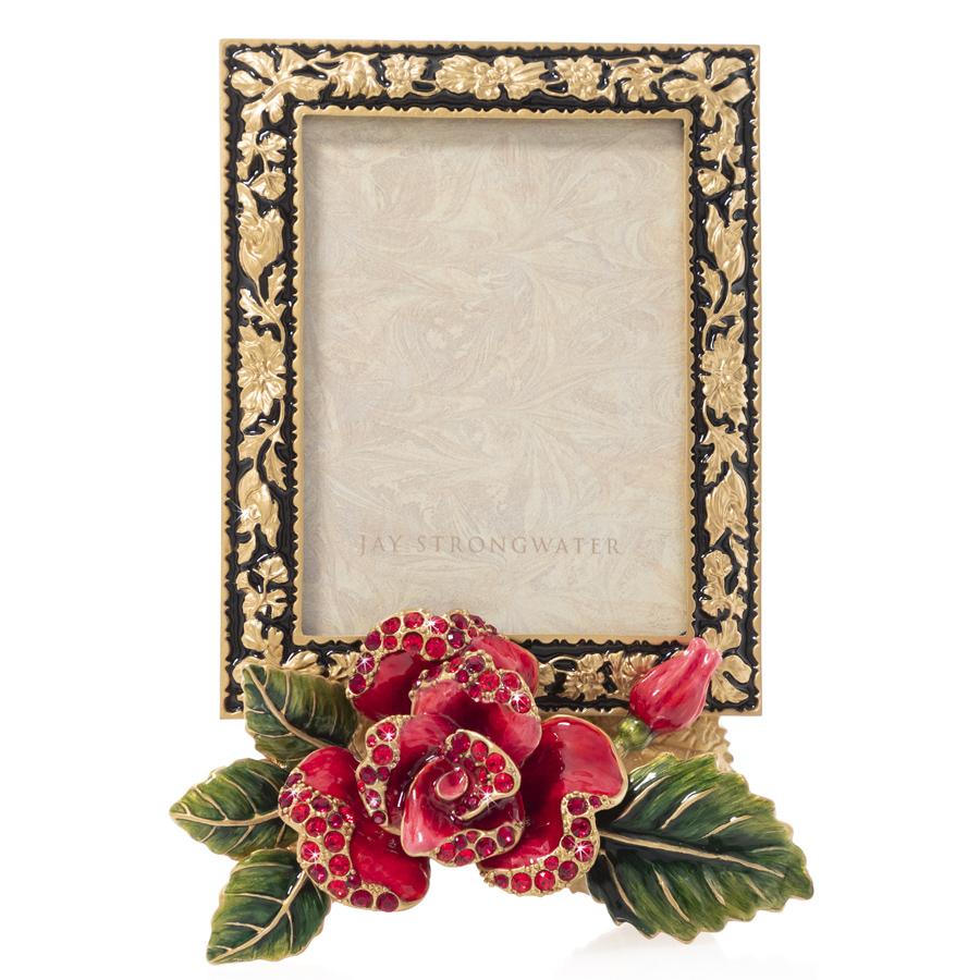 Jay Strongwater Kaylee 3x4 Night Bloom Rose Frame SPF5869-250