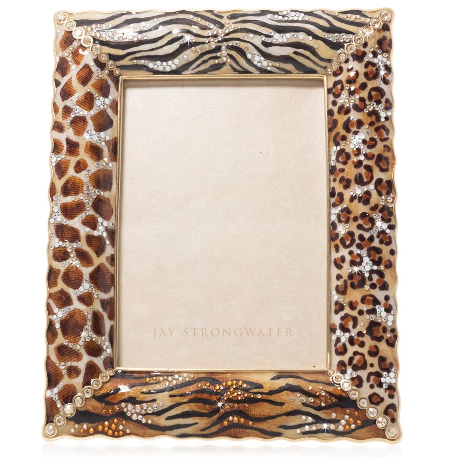 Jay Strongwater Demi 5x7 Mixed Animal Print Frame SPF5884-251