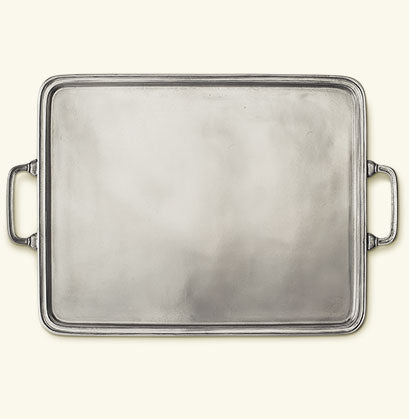 Match Pewter Rectangle Tray With Handles Xl 964.3
