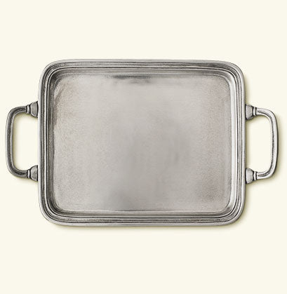 Match Pewter Rectangle Tray With Handles Small 964.5