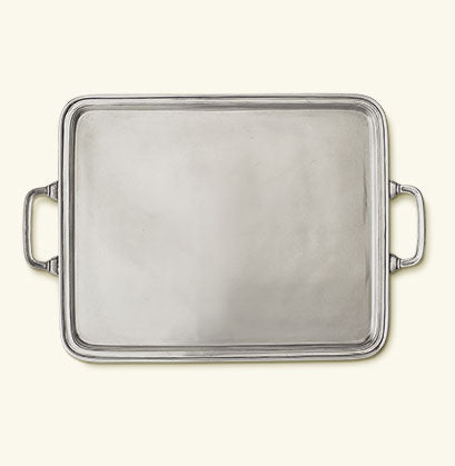 Match Pewter Rectangle Tray With Handles Large 964.9