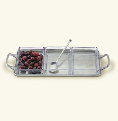 Match Pewter Crudit Tray With Handles 1115.6