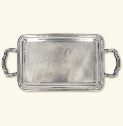 Match Pewter Lago Rectangle Tray With Handles Small A362.0