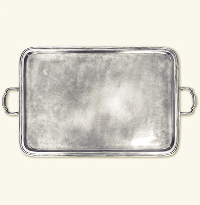 Match Pewter Lago Rectangle Tray With Handles X-Large A517.0