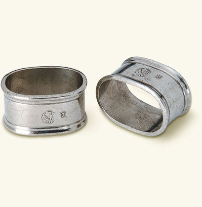 Match Pewter Oval Napkin Ring Pair 426.1