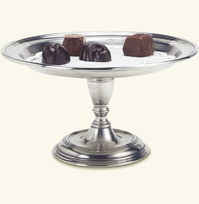 Match Pewter Pedestal Tray Sm. 1249