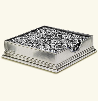 Match Pewter Cocktail Napkin Box No Weight 1281
