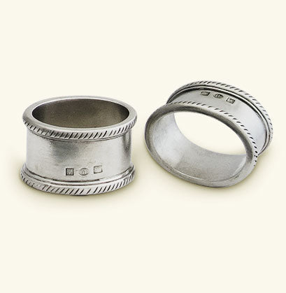 Match Pewter Luisa Oval Napkin Ring Pair a873.0