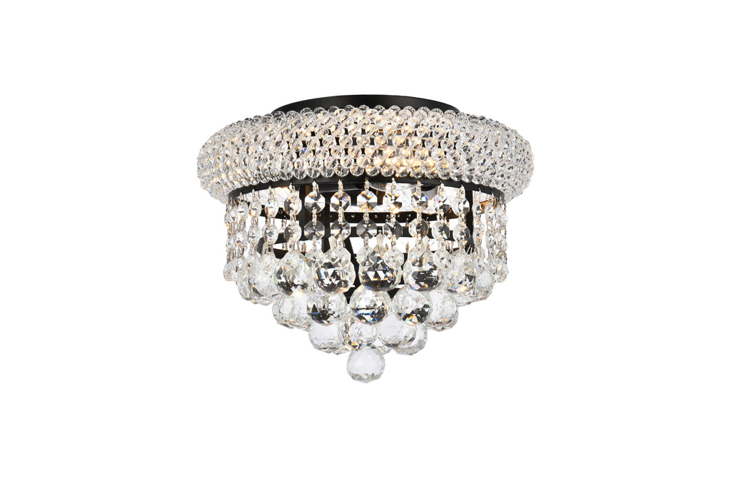 Elegant Lighting Flush Mount Light Royal Cut V1800F10BK/RC