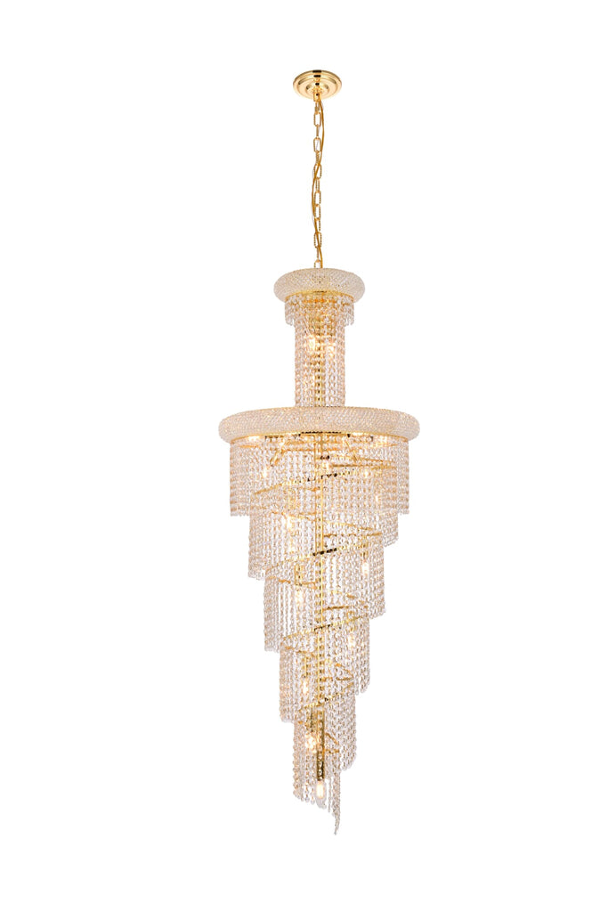 Elegant Lighting Chandelier Royal Cut V1800SR22G/RC
