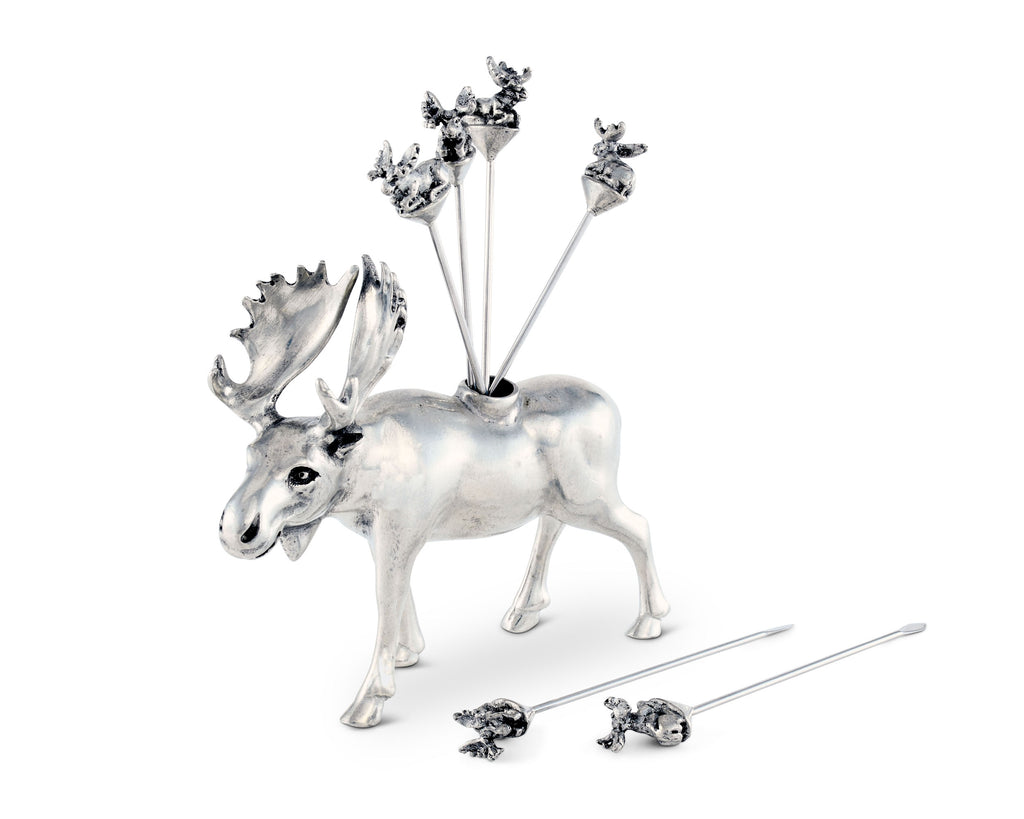 Vagabond House Lodge Style Moose Cheese Pick Set V883M