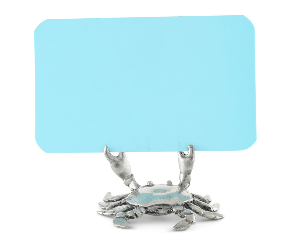 Vagabond House Sea and Shore Pewter Crab Place Card Holder V959C-1