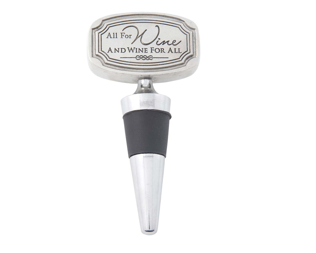 Vagabond House Medici Living All for Wine Pewter Bottle Stopper V960FW