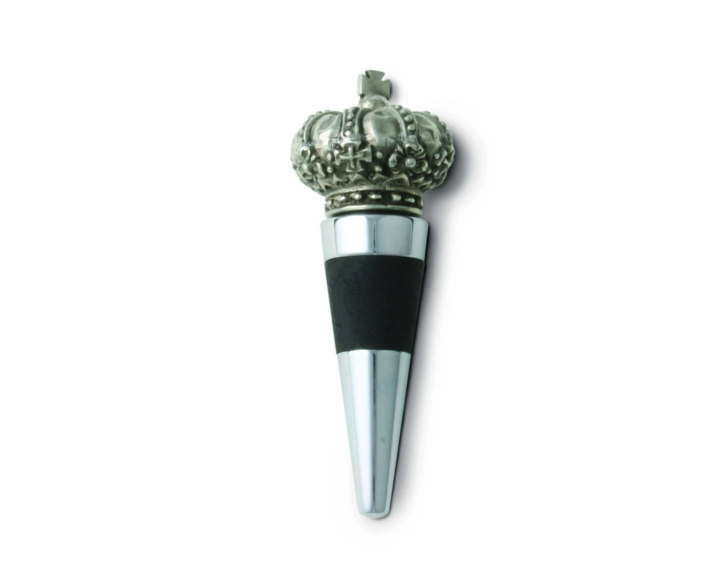 Vagabond House Medici Living Pewter Crown Bottle Stopper V960K