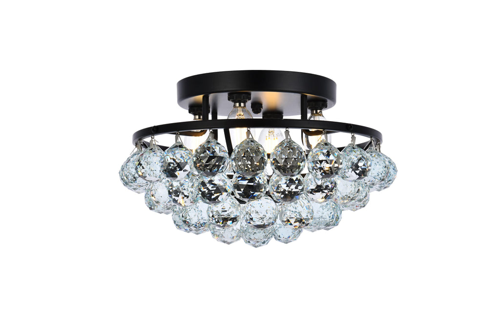 Elegant Lighting Flush Mount Light Royal Cut V9805F14BK/RC