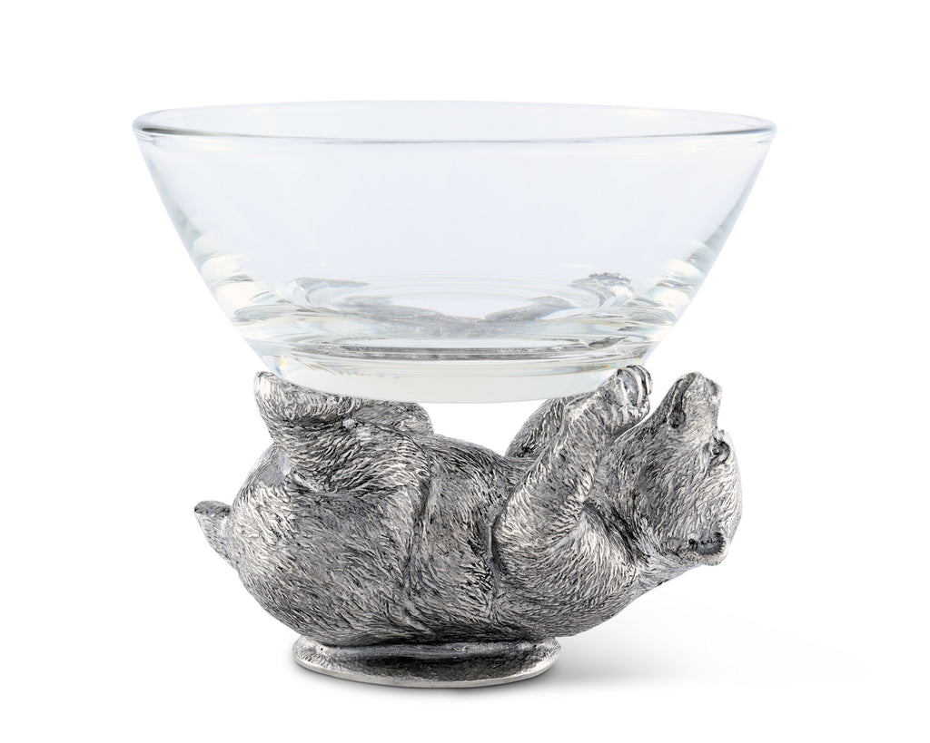Vagabond House Woodland Creatures Pewter Bear Sauce Bowl V993