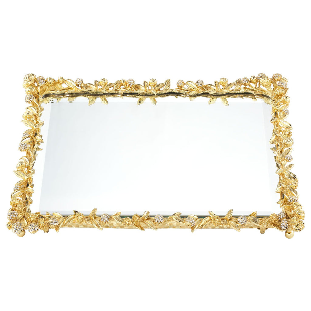 Olivia Riegel Gold Cornelia Beveled Mirror Tray VT1168