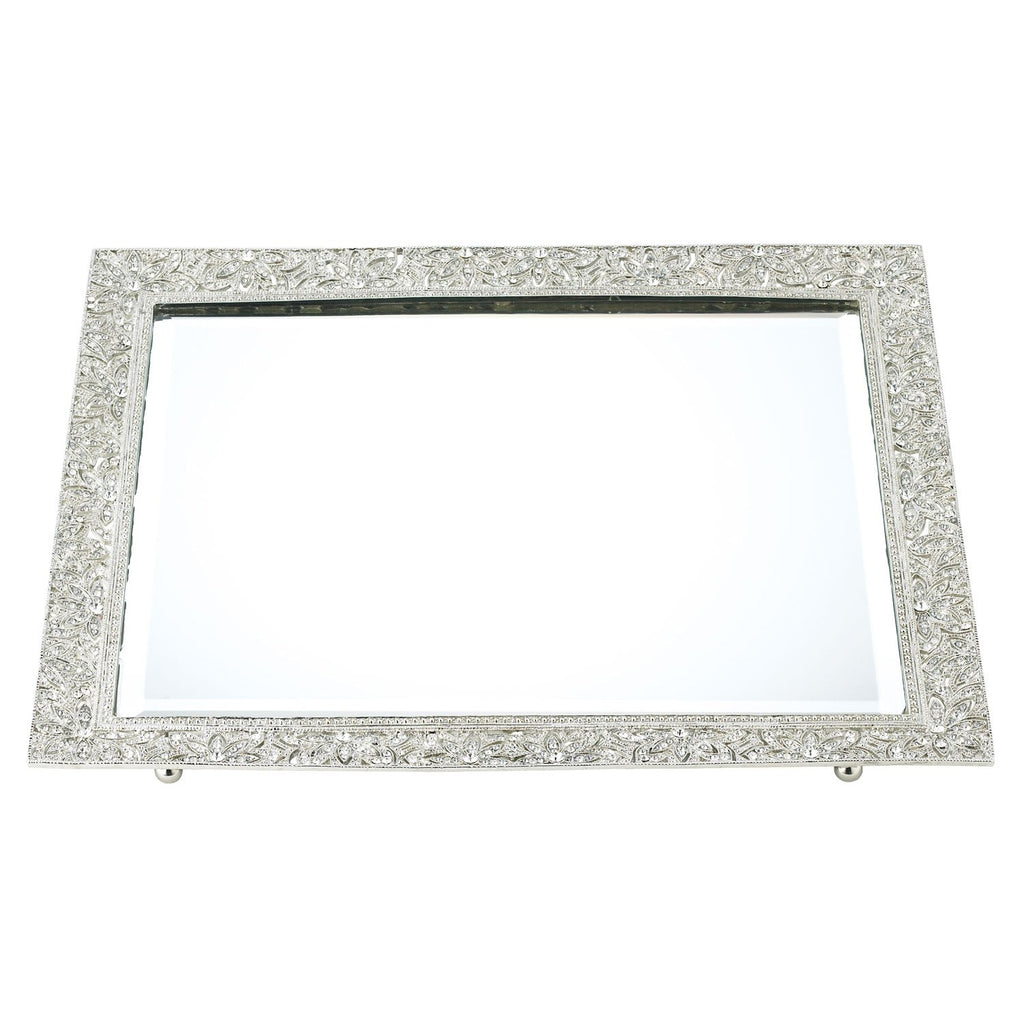 Olivia Riegel Silver Windsor Beveled Mirror Tray VT1739