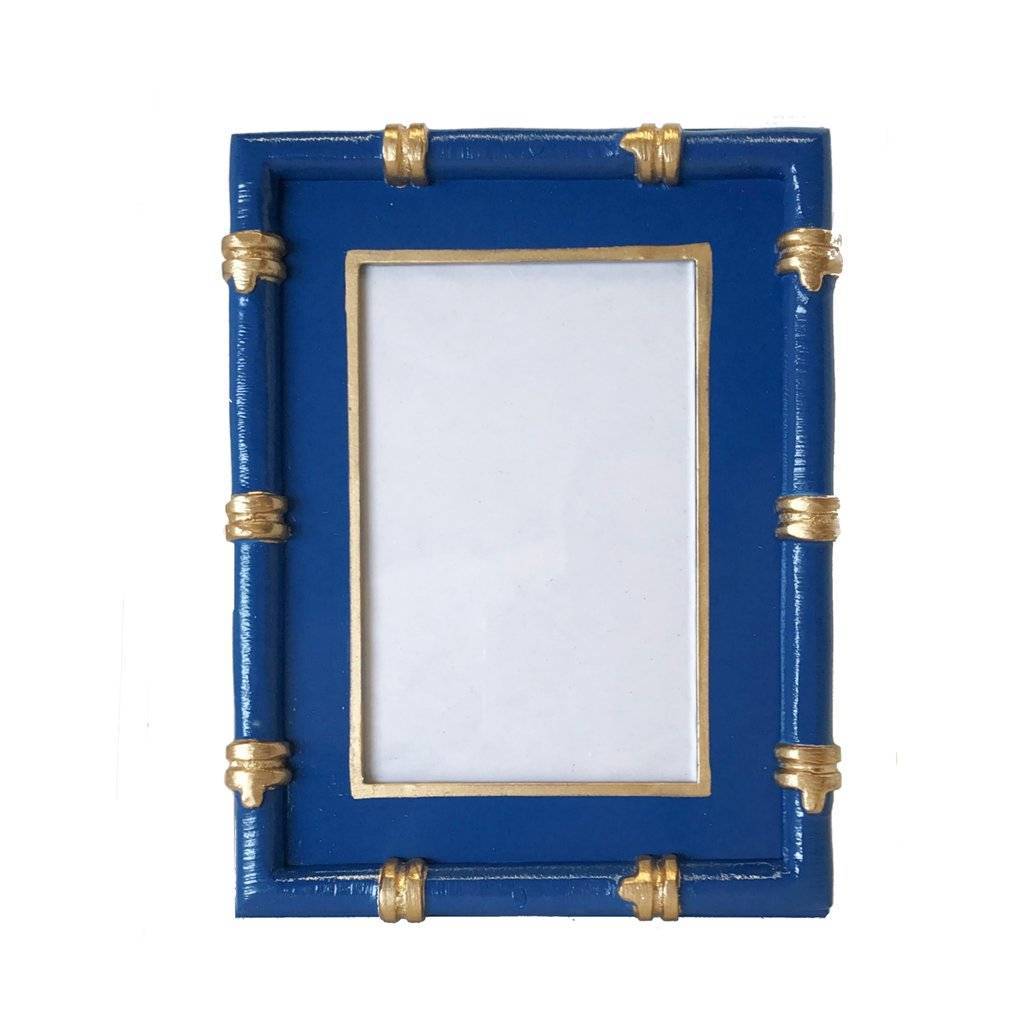 Dana Gibson Bamboo in Navy Picture Frame