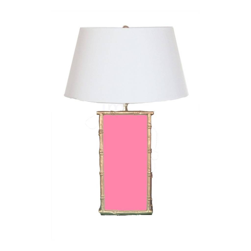 Dana Gibson Bamboo in Pink Lamp