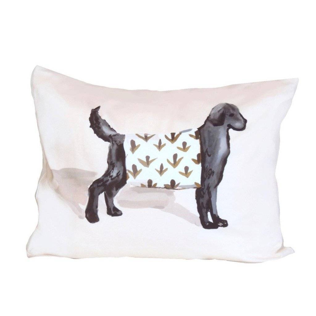 Dana Gibson Black Dog Pillow