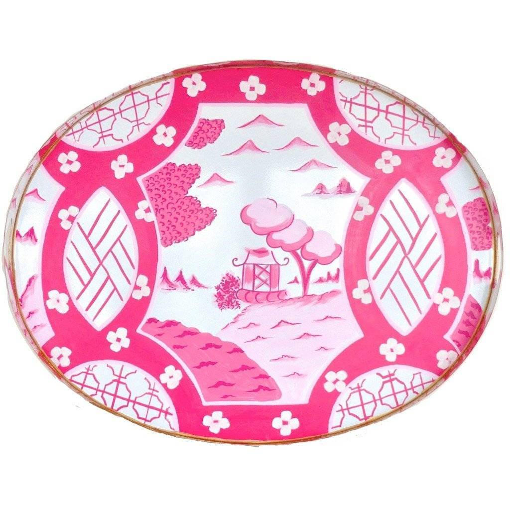 Dana Gibson Canton in Pink Tray Large