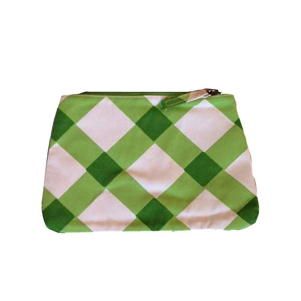 Dana Gibson Gingham in Green Travel Bag Small or Large