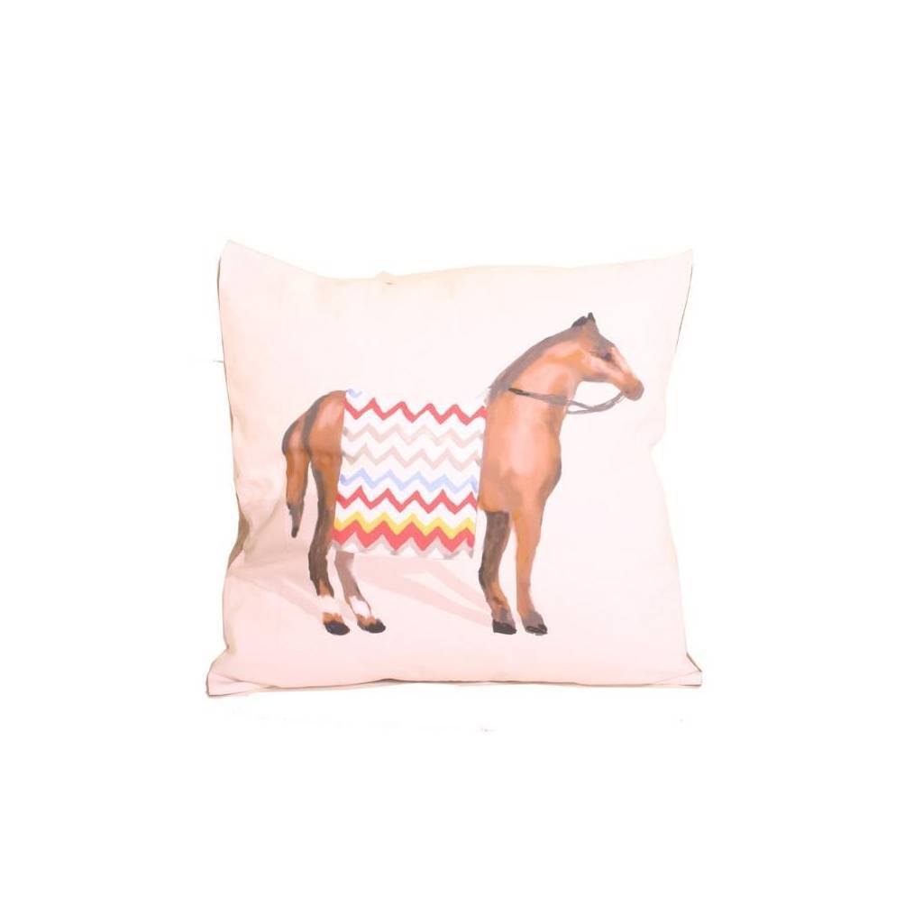Dana Gibson Horse Pillow