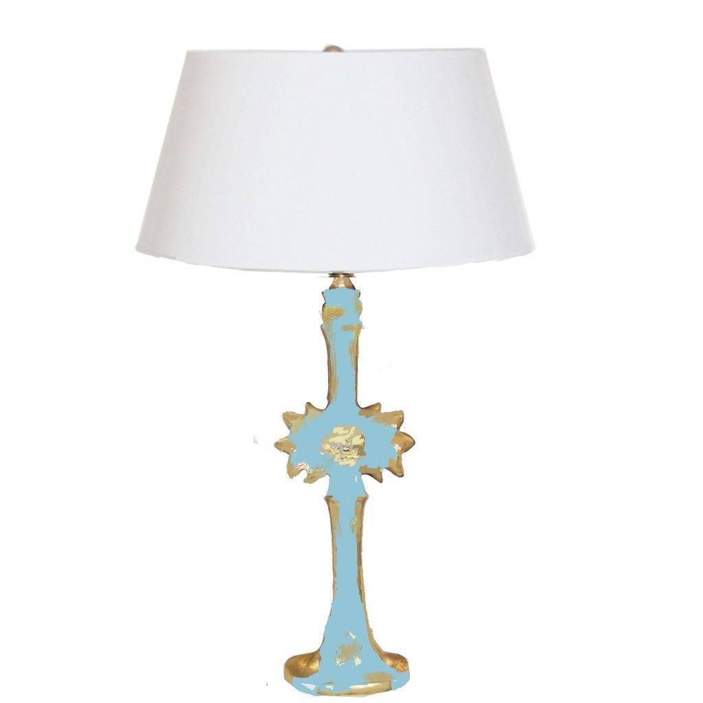 Dana Gibson Salutation Lamp in Turquoise